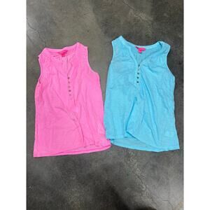 Two Lilly Pulitzer‎ tank top three button xs